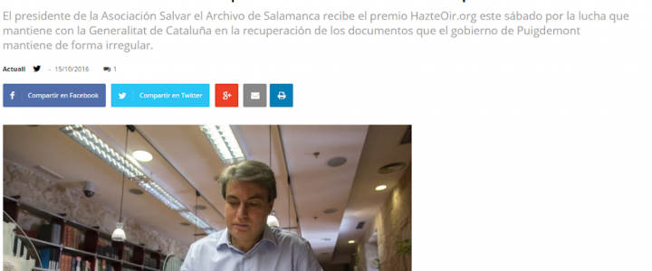 Luchar por el Archivo es hacerlo por la unidad de España Luchar por el Archivo es hacerlo por la unidad de España